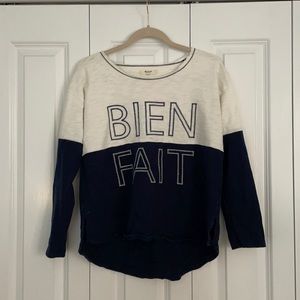 Madewell Bien Fait Two Tone Long Sleeve